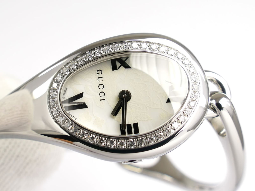 Gucci Horsebit 103 White Floral Dial with Roman Numerals YA103528