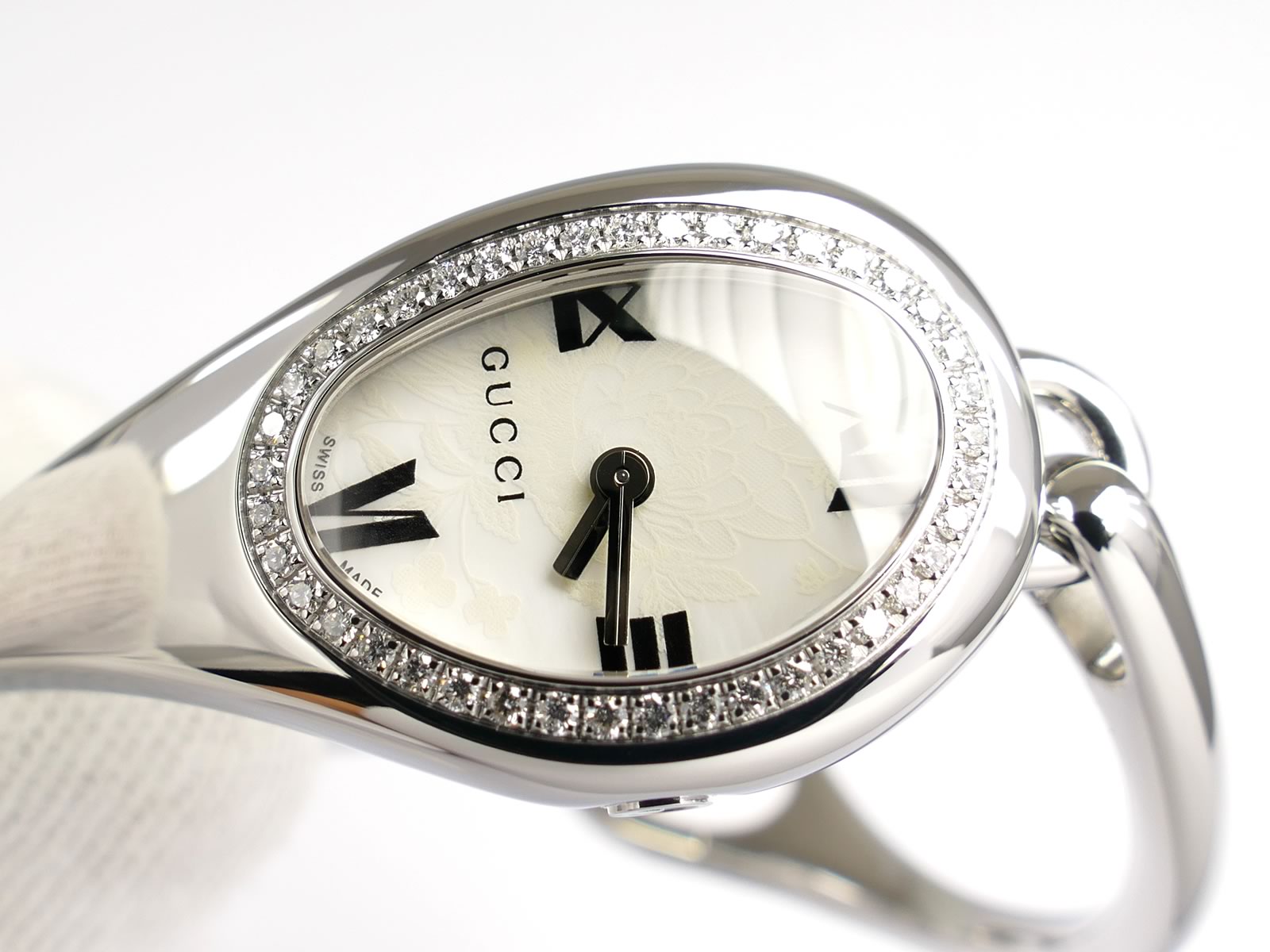Gucci Horsebit 103 White Floral Dial with Roman Numerals YA103528