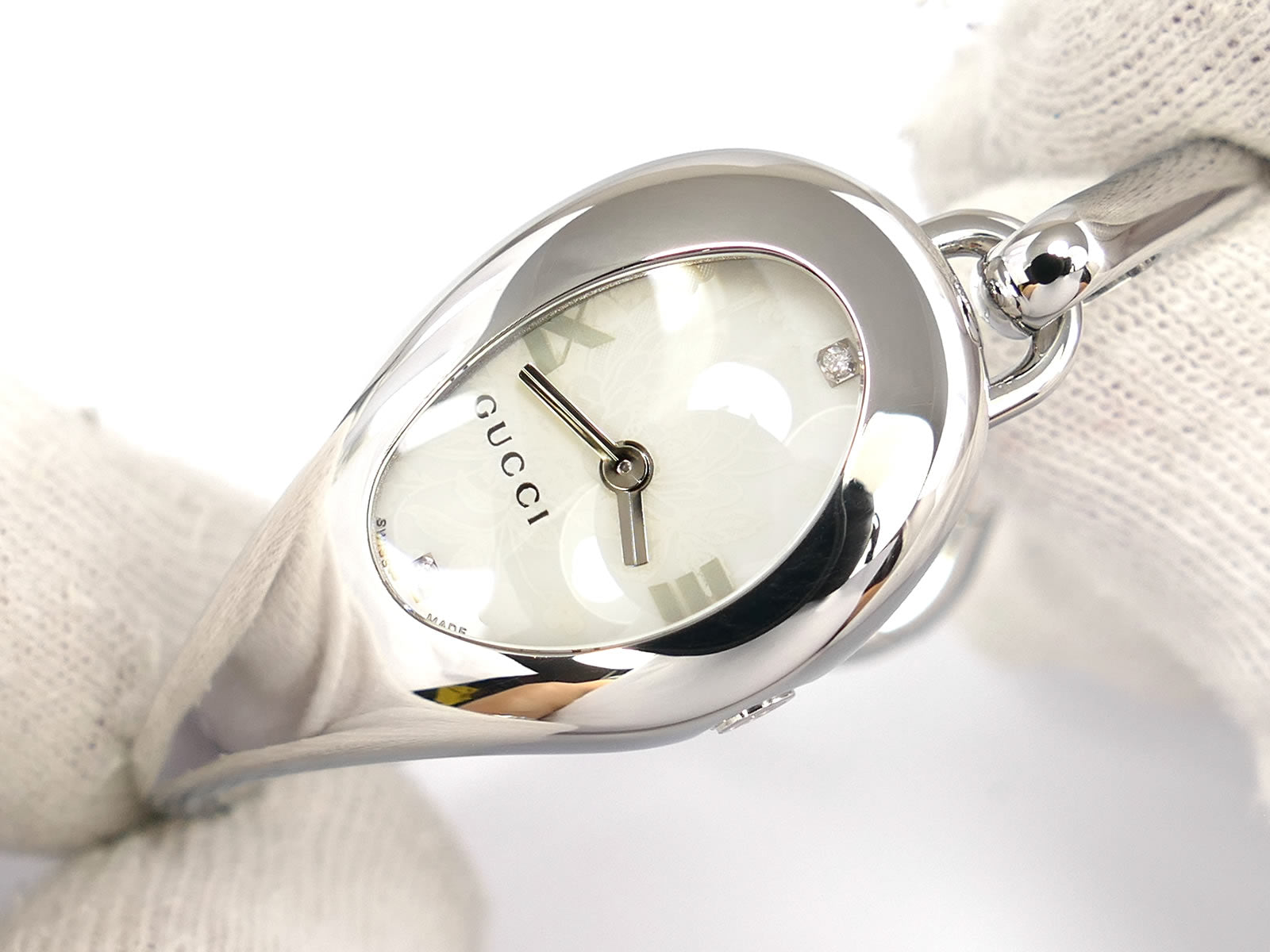 Gucci Horsebit 103 White Mother of Pearl Floral Dial YA103525