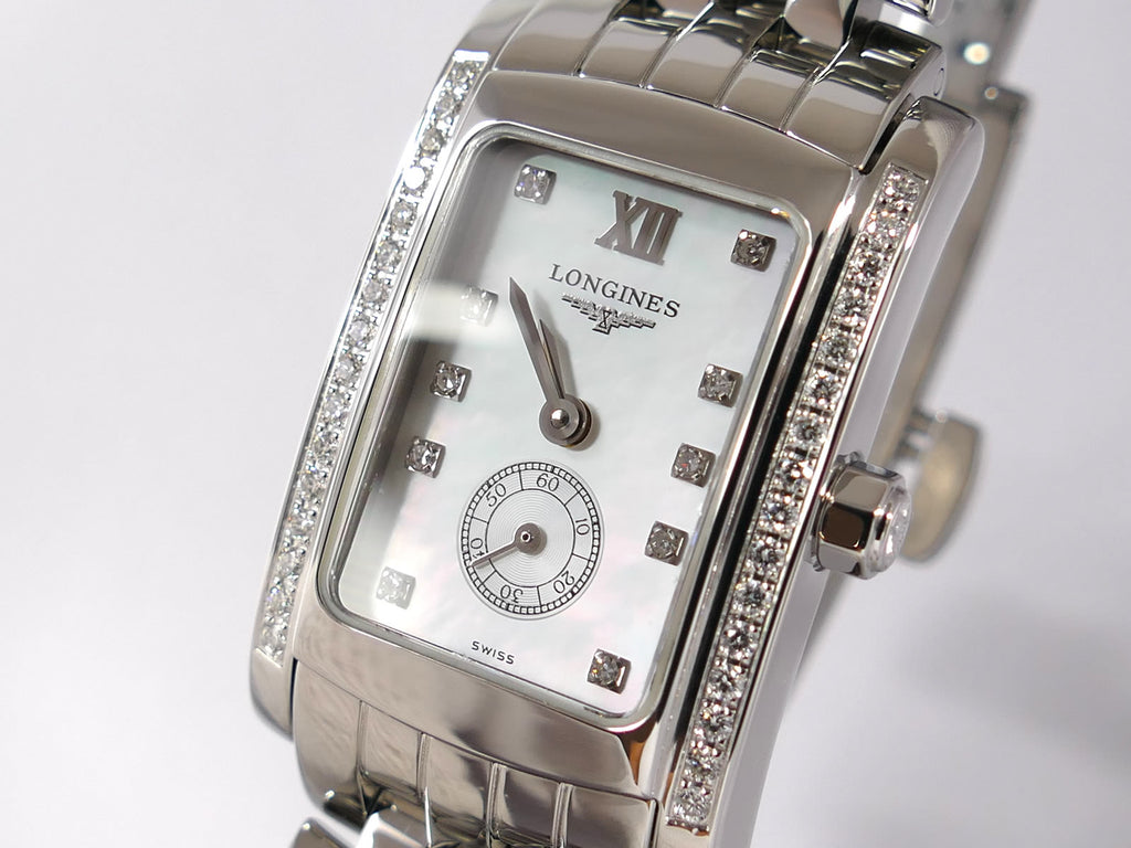 Longines DolceVita L5.155.0 White iridescent Mother of Pearl rectangular dial