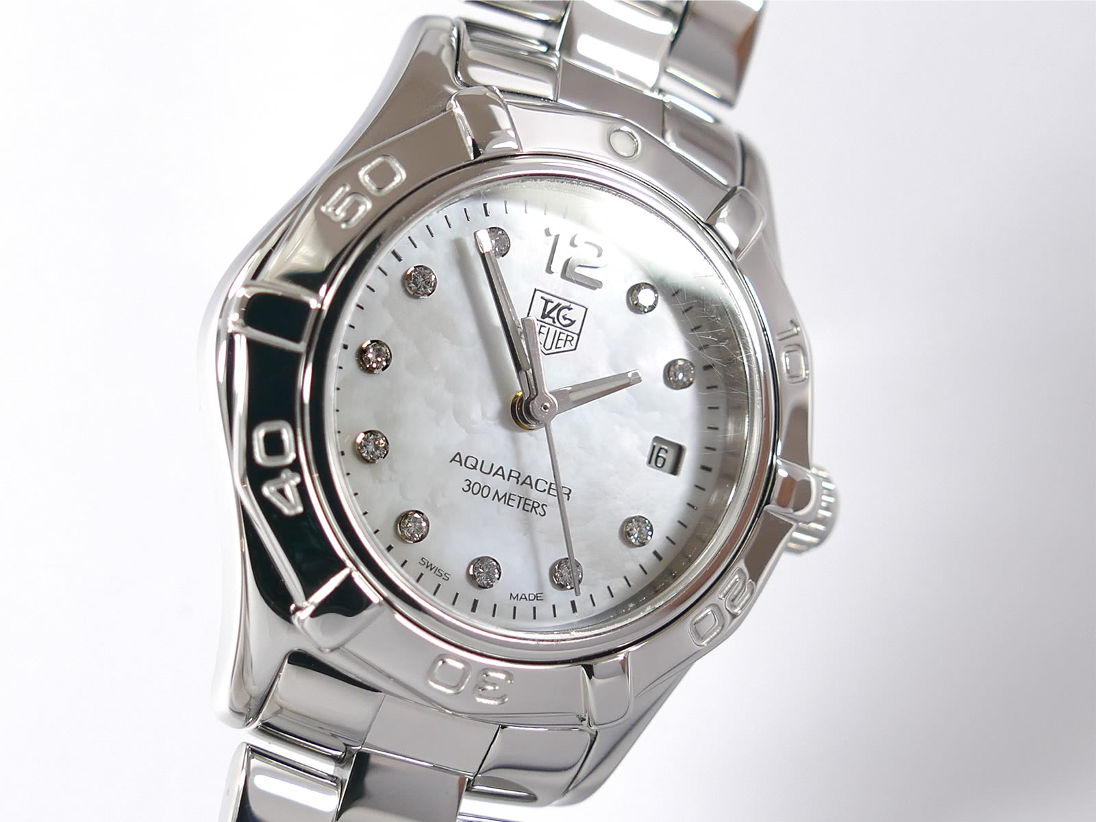 TAG Heuer Aquaracer Iridescent White Mother of Pearl WAF1415