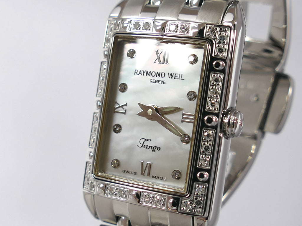 Raymond Weil Tango 5971 Iridescent Mother of Pearl rectangular face