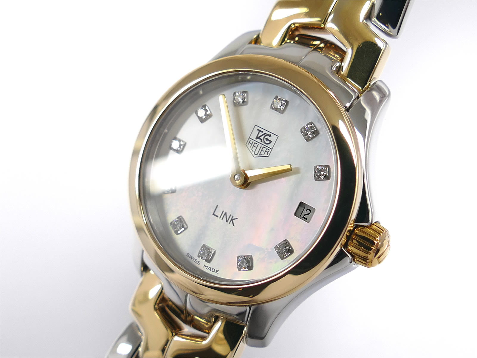 TAG Heuer Link Iridescent Mother of Pearl & 18k Solid Gold Bezel WJF1451