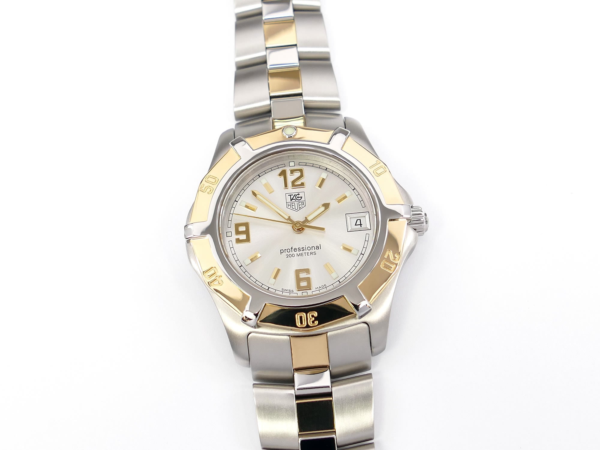 TAG Heuer 2000 Exclusive WN1153-0 Silver 38mm with Solid 18k Gold