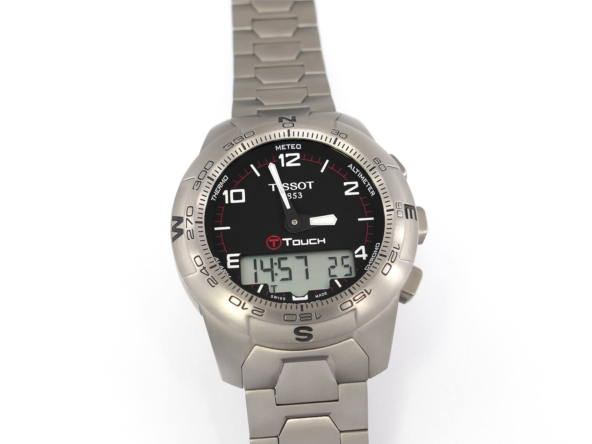 特別価格Tissot Mens Tissot T-Touch Connect Solar Jungfraubahn Swiss Edition antimagnetic Titanium case Quartz Watch, Black, Rubber, 23 (T12142並行輸入