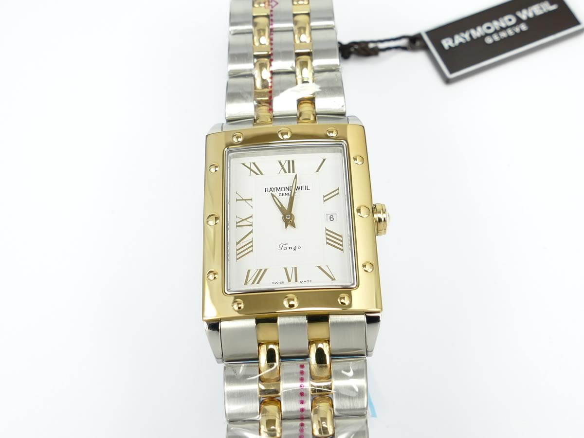 Raymond Weil Collection Tango 18k Gold & SS 5381-STP-00308 White Dial with Date