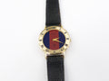 Gucci 3000L Red / Blue Dial 18k Gold Plated