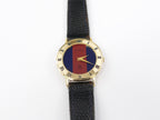 Gucci 3000L Red / Blue Dial 18k Gold Plated