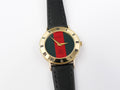 Gucci 3000L Red / Green Dial 18k Gold plated