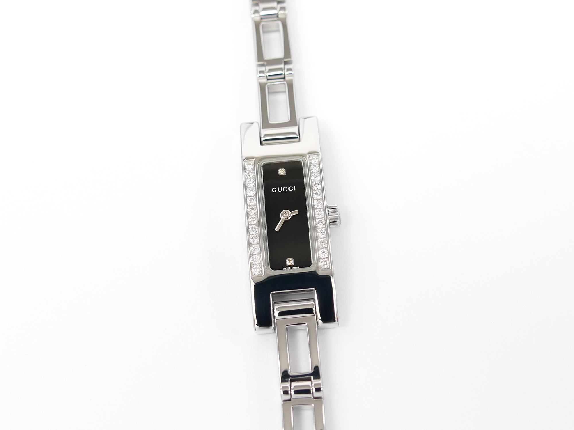 Gucci 3900L Black Dial Stainless Steel Rectangular Quartz
