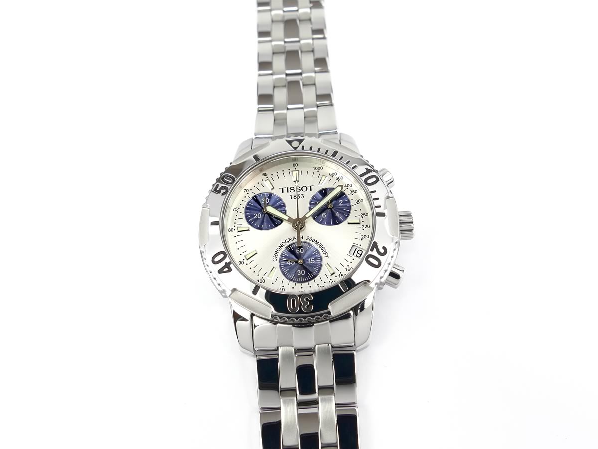 Tissot T-Sport PRS200 Chronograph Silver / Blue Dial