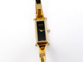 Gucci 1500L Black Rectangular Dial 18k Gold Plated