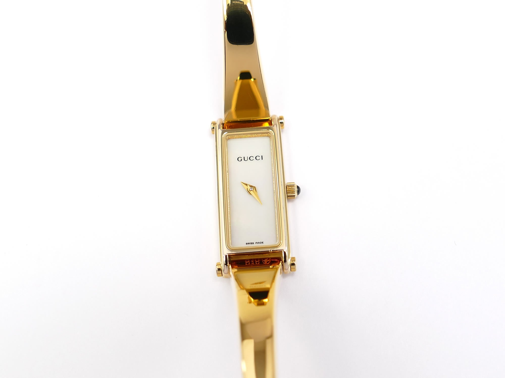 Gucci 1500L White Mother of Pearl Dial 18k Gold Plated