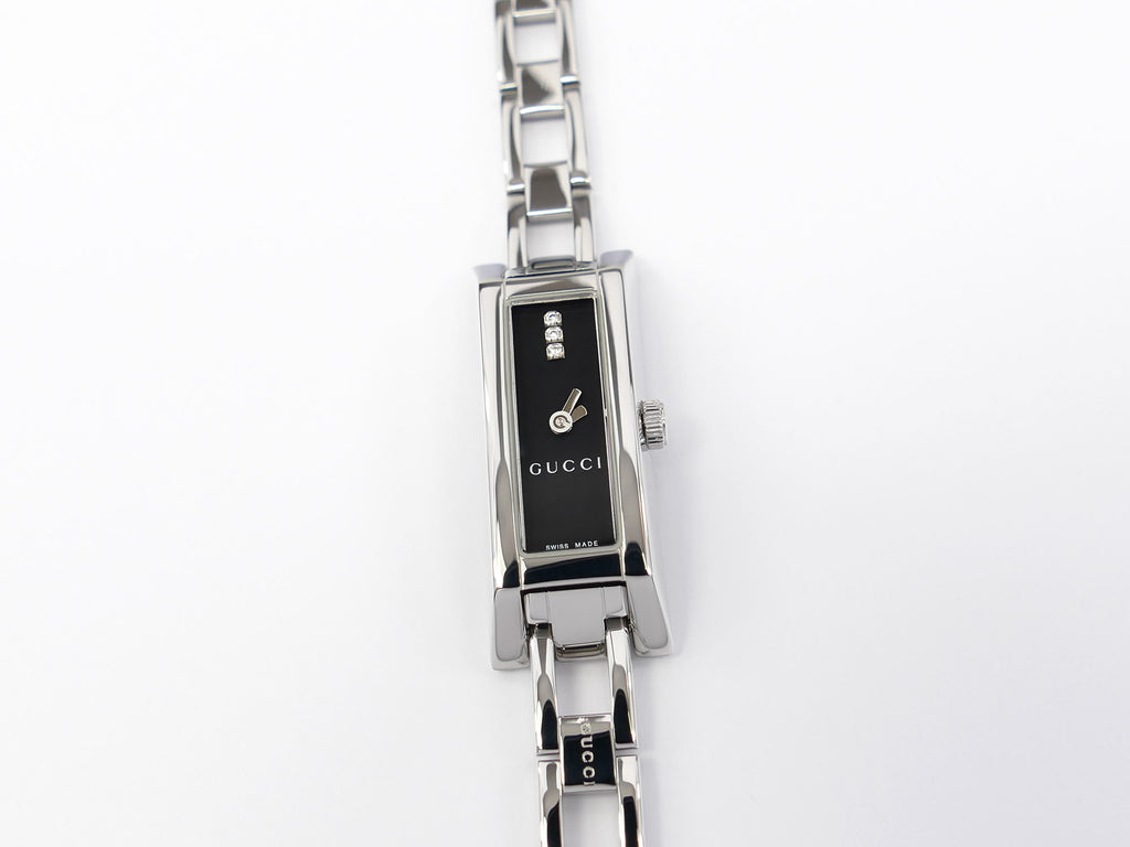 Gucci G-Link 110 Black Dial & 3 Diamonds