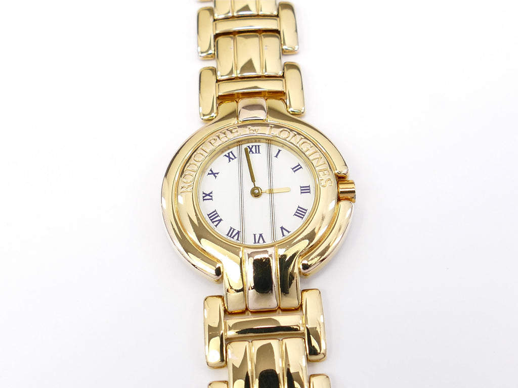 Longines Rodolphe Design White Dial 18k Gold Plated