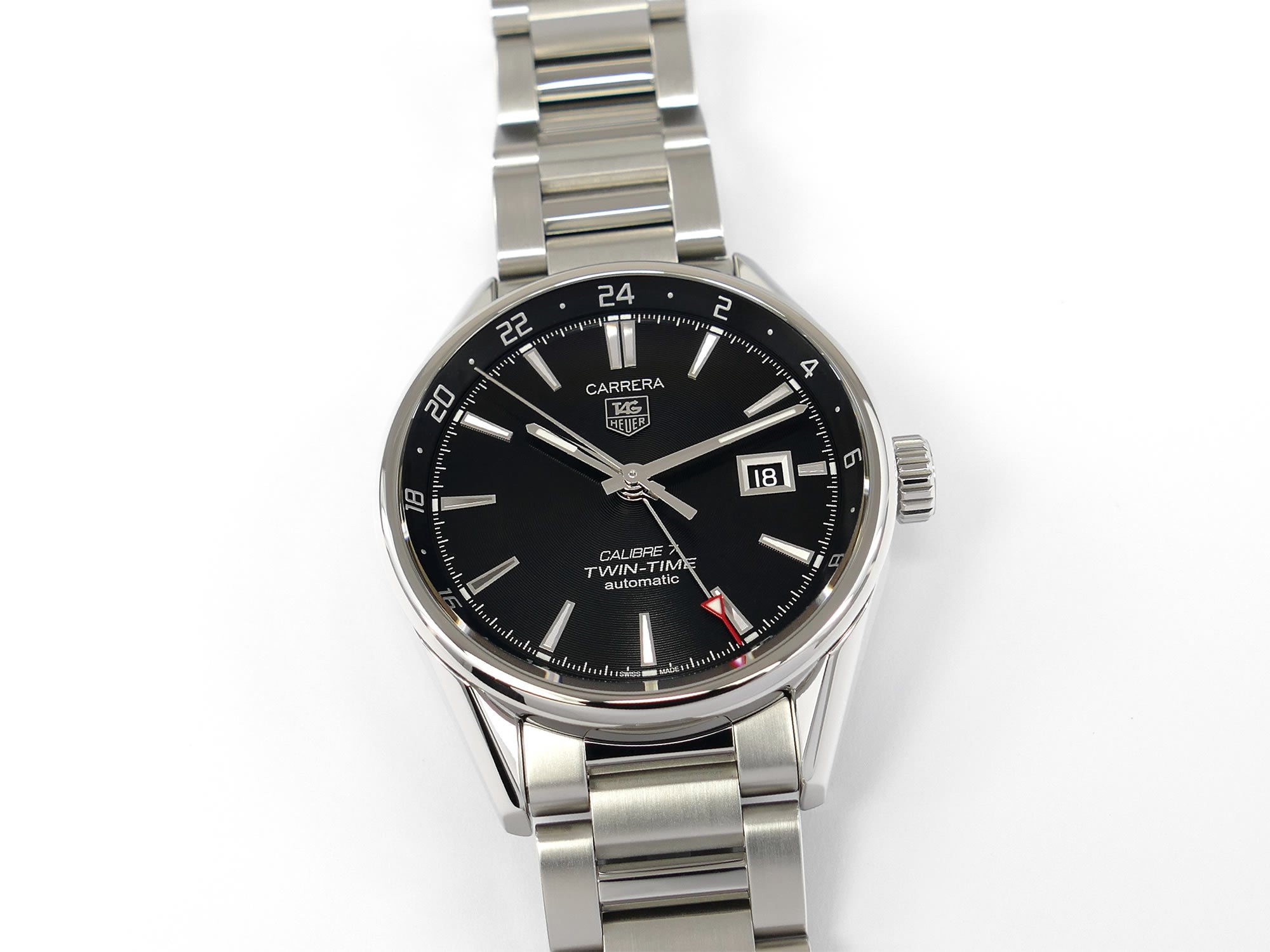 TAG Heuer Carrera Twin-Time WAR2010-1 Black 41mm Automatic GMT