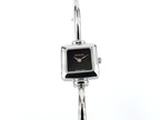 Gucci 1900 Black Square Dial on Stainless Steel Bangle
