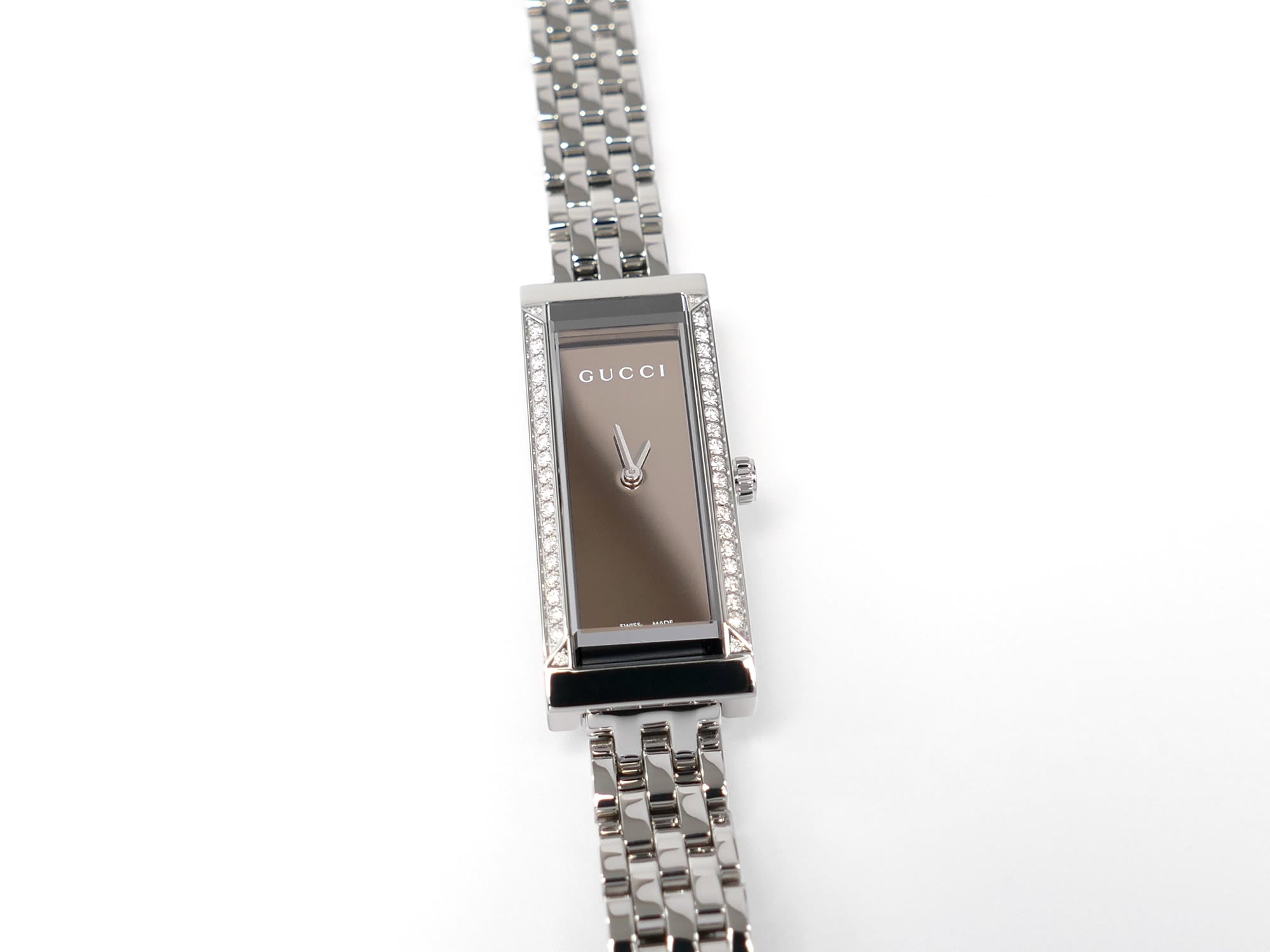 Gucci G-Frame 127.5 Mirror Dial with 42 Diamonds YA127508 – SWWatches