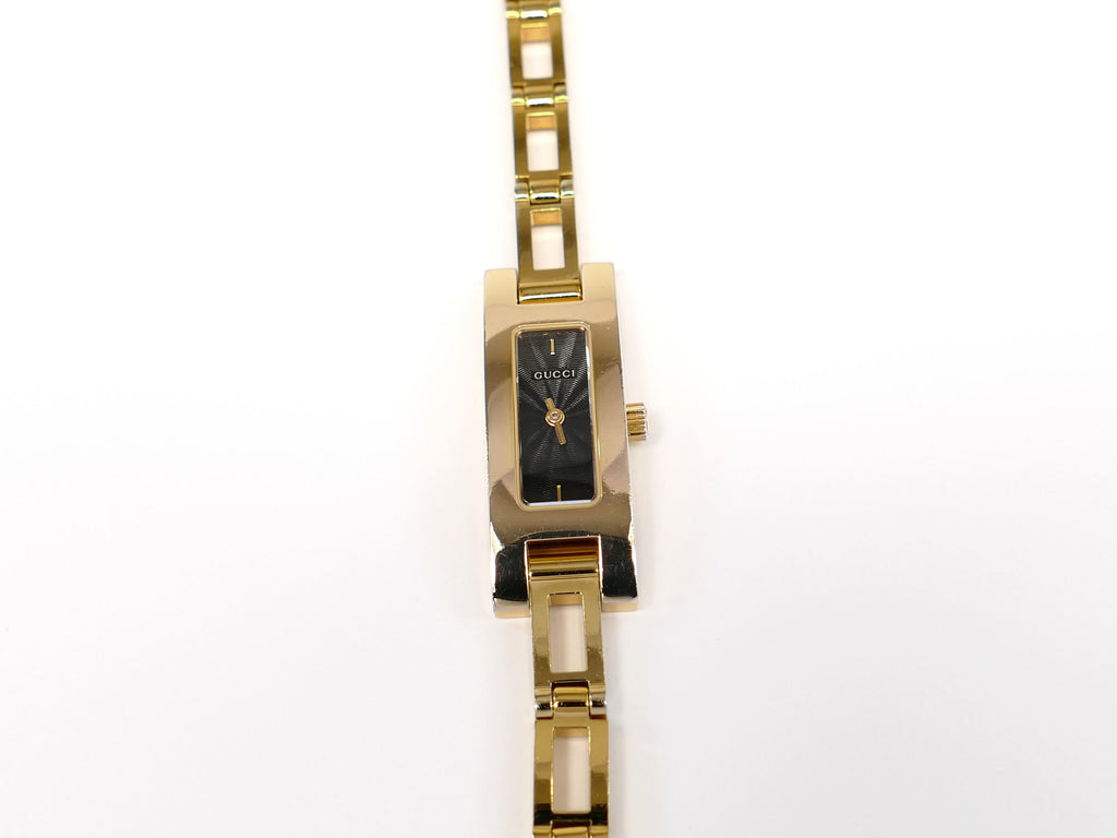 Gucci 3900L Black Dial 18k Gold Plated