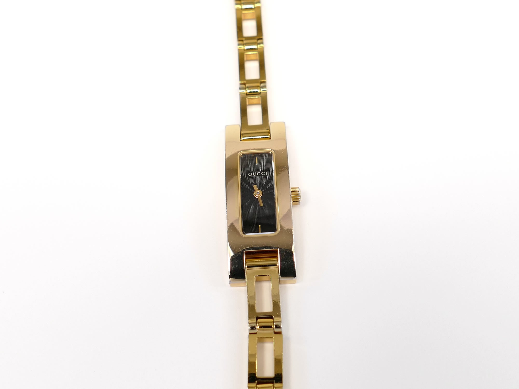 Gucci 3900L Black Dial 18k Gold Plated