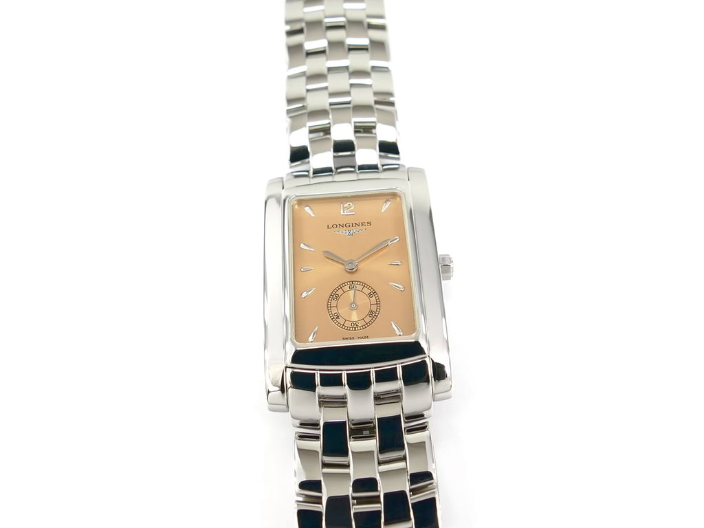 Longines DolceVita Copper / Salmon Dial L5.655.4.96.6 Rectangular Quartz Watch