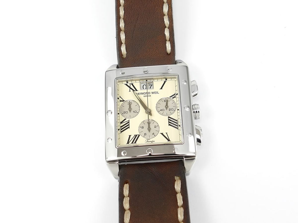 Raymond Weil Tango Chronograph Cream Dial with Roman Numerals 4881-STC-00809