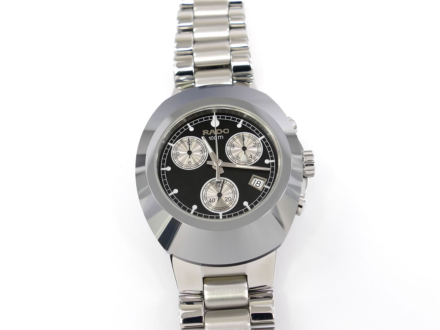 Rado Diastar Chronograph 541.0638.3 Black & Silver Dial
