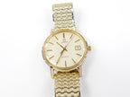 Omega Vintage Quartz Champagne Dial 18k Gold Plated