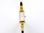 Gucci 1500 L White Mother of Pearl Dial on 18k Gold Plated Bangle