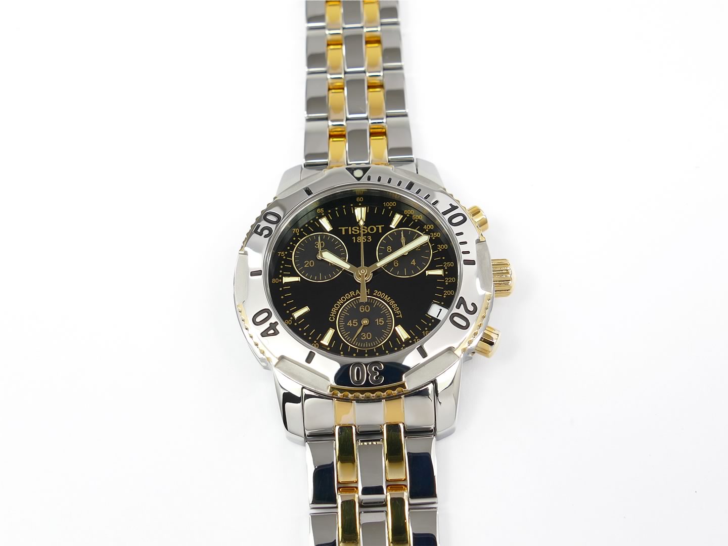 Tissot T-Sport PRS200 Chronograph Black & 18k Gold