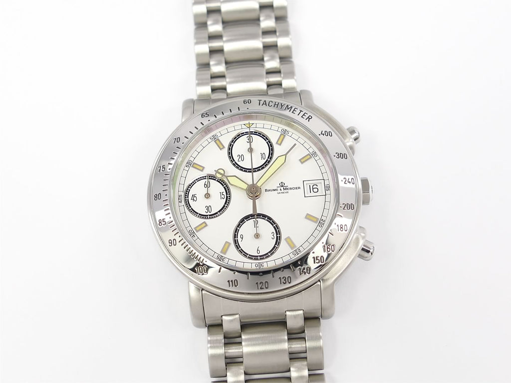 Baume et Mercier Richemont White Chronograph Automatic MV04F023/T