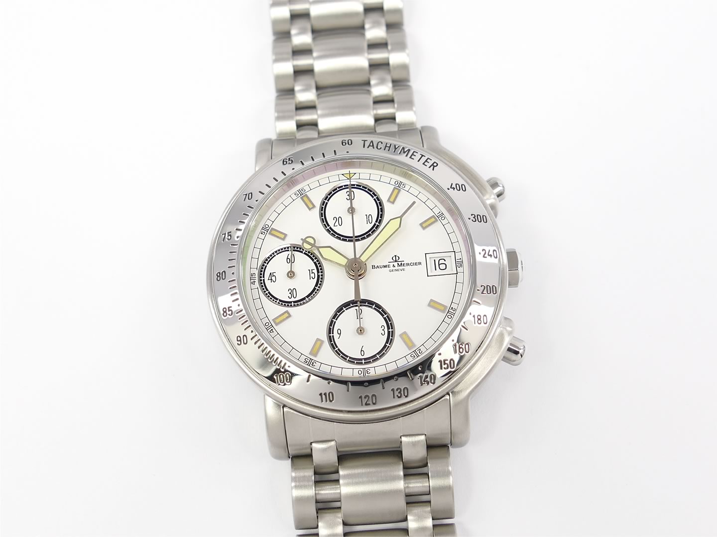 Baume et Mercier Richemont White Chronograph Automatic MV04F023/T