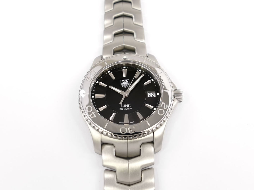 TAG Heuer Link Quartz Black Dial 39mm WJ1110.BA0570 Date Full Size WJ1110-0