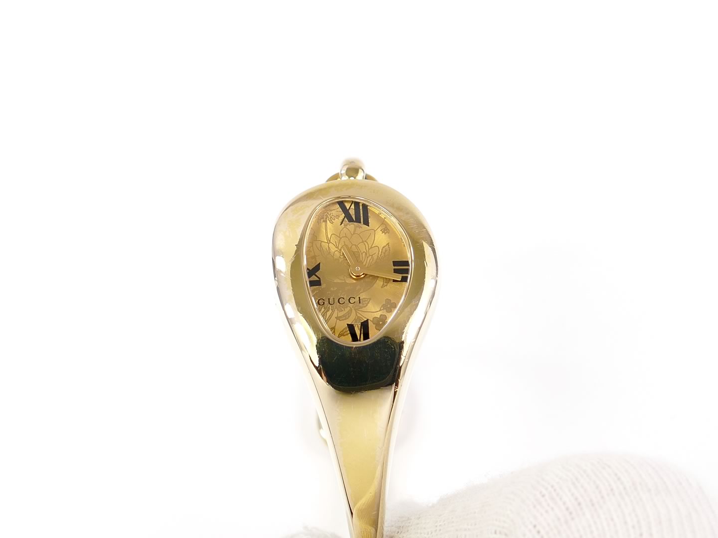Gucci Horsebit 103 Champagne Floral Dial 18k Gold Plated