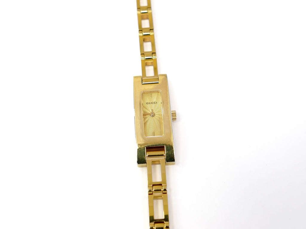 Gucci 3900 L Champagne Dial 18k Gold Plated Bracelet