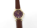 Raymond Weil Tradition Purple Sunburst Dial 18k Gold Plated 9136