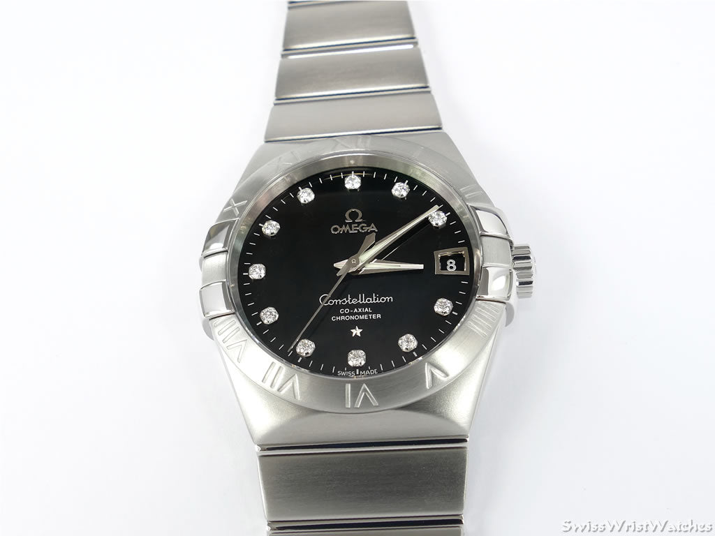 Omega Constellation 8500 Black 123.10.38.21.51.001 face