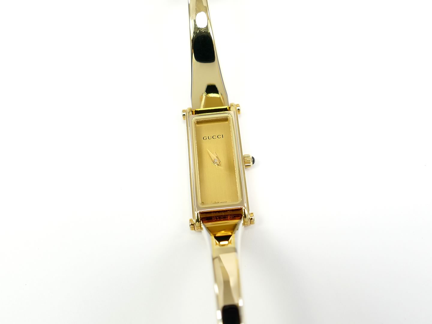Gucci 1500L Champagne Dial 18k Gold Plated Quartz Watch 