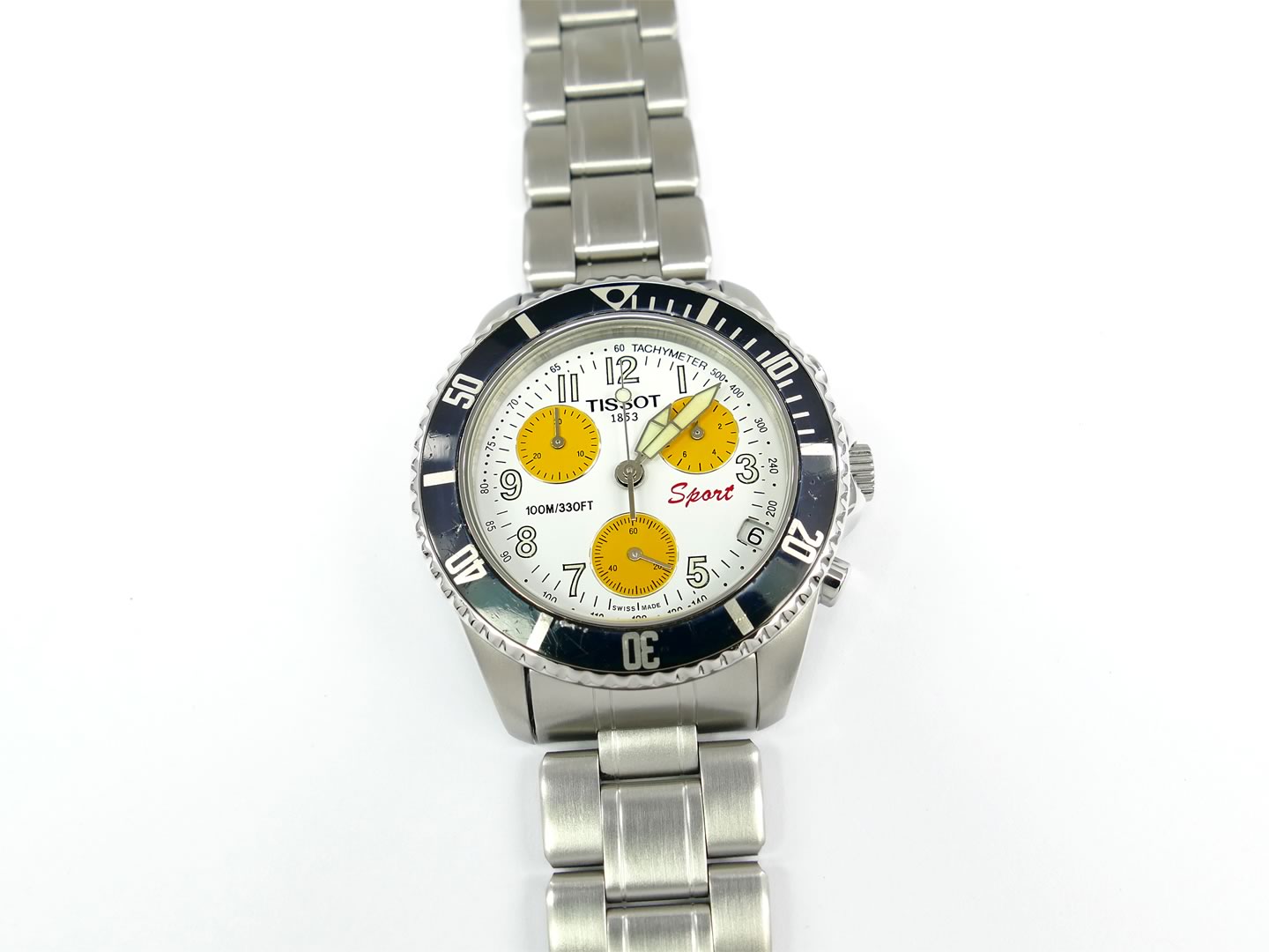 Tissot Sport Chronograph E662/762M White & Orange Dial 