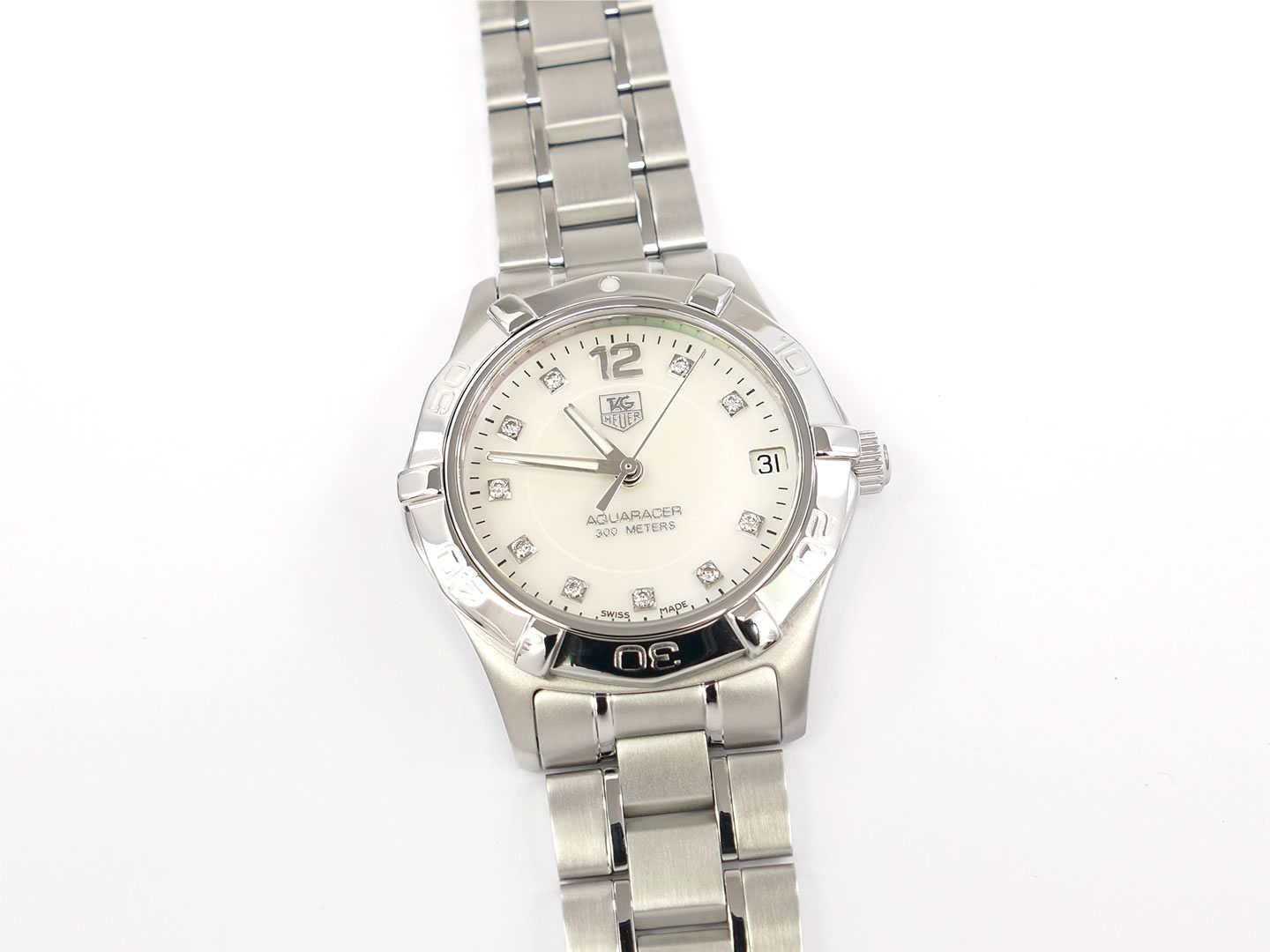 TAG Heuer Aquaracer White Mother of Pearl Diamond Dial WAF1312.BA0817