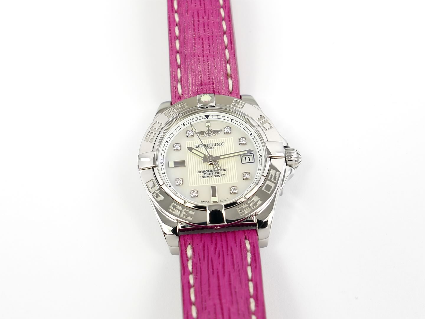 Breitling Galactic 32 White Mother of Pearl Dial A71356L2/A708