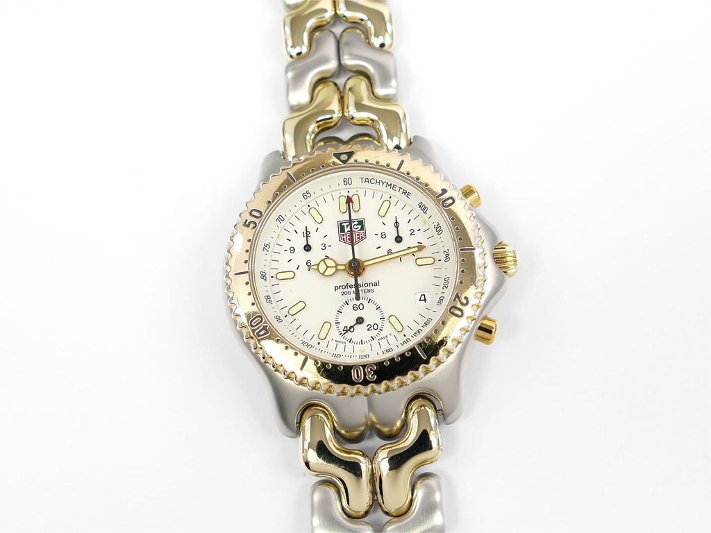 TAG Heuer SEL White Chronograph with 18k Gold CG1120-0