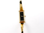 Gucci 1500L Black Dial on 18k Gold Plated Bangle