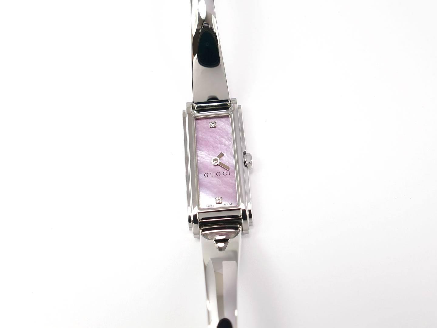 Gucci G-Line 109 Pink Mother of Pearl & Diamonds