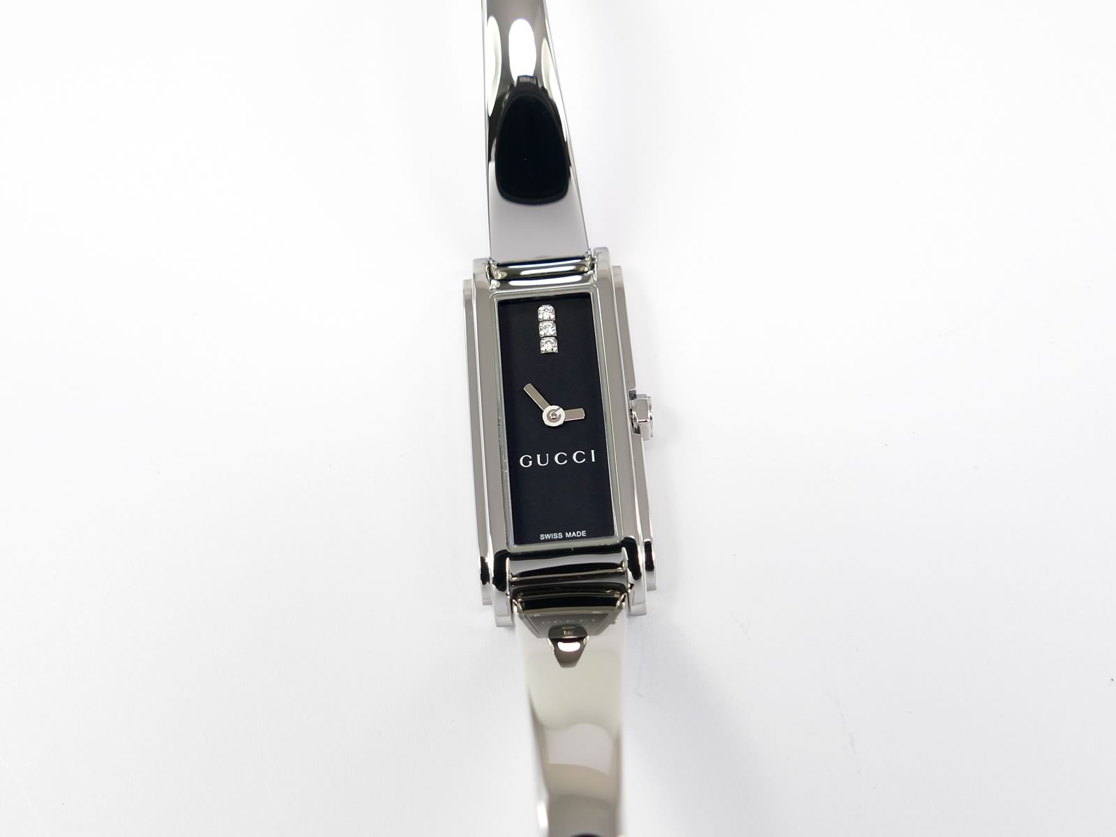 Gucci G-Line 109 Black Dial Diamonds