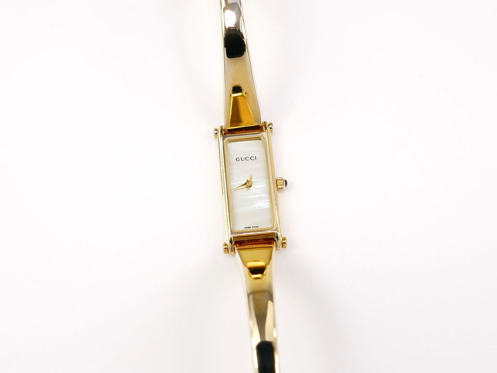 Gucci 1500L White Mother of Pearl Dial 18k Gold
