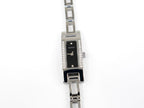 Gucci 3900L Black Dial Rectangular Stainless Steel Watch