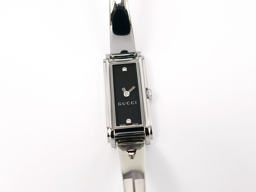 Gucci G-Line 109 Black Dial with 2 Diamonds YA109518