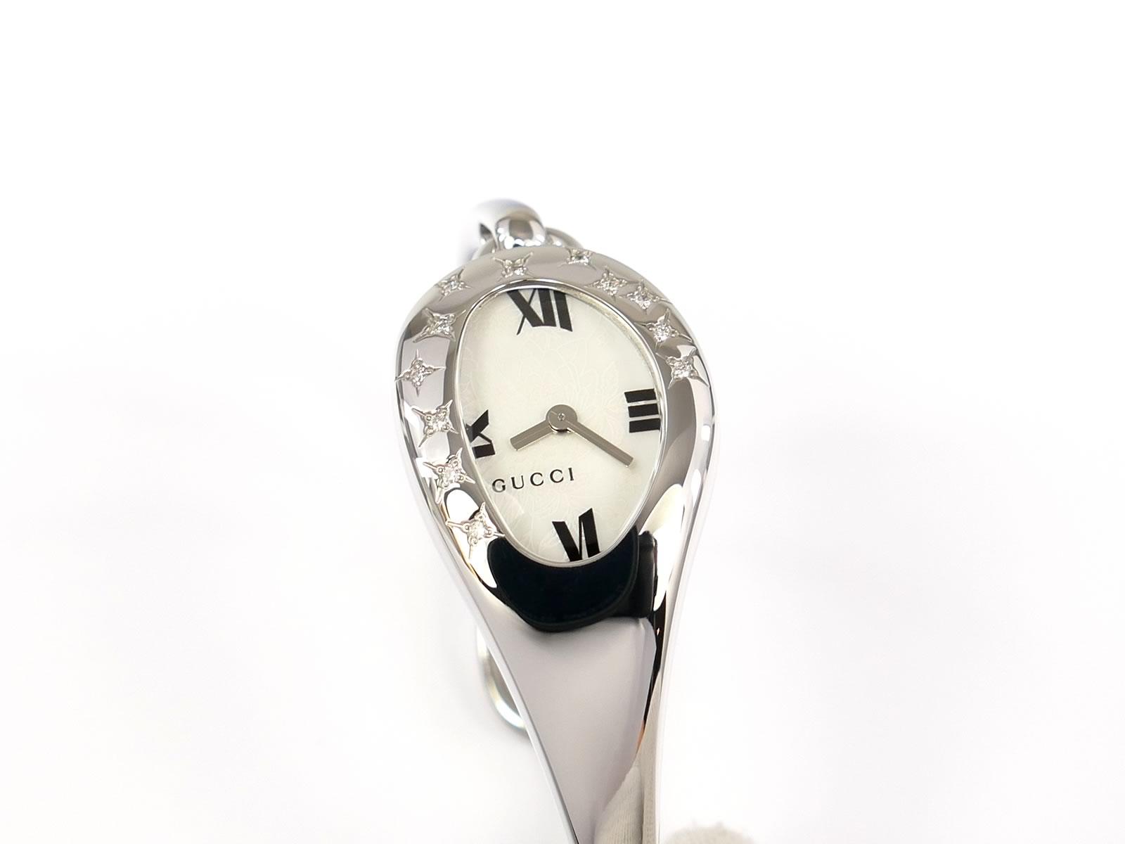 Gucci Horsebit 103 Mother of Pearl Floral Dial & Diamond Stars