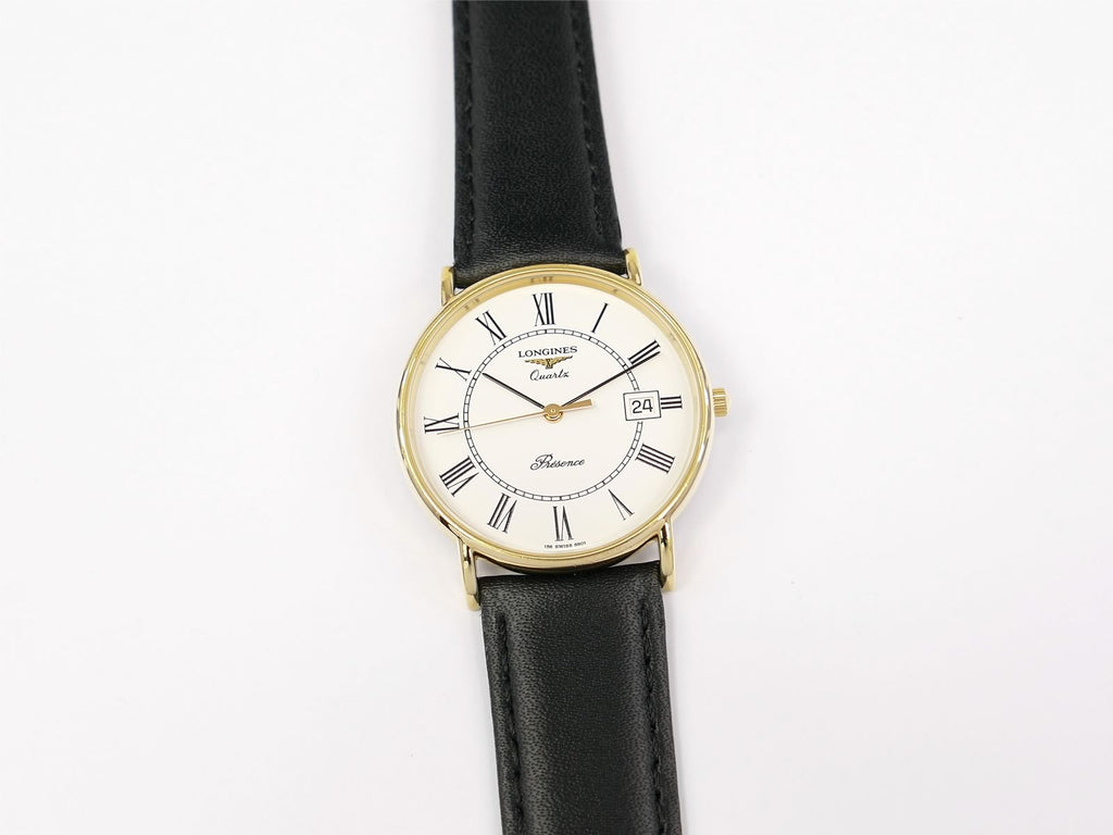 Longines Présence White 18k Gold Plated
